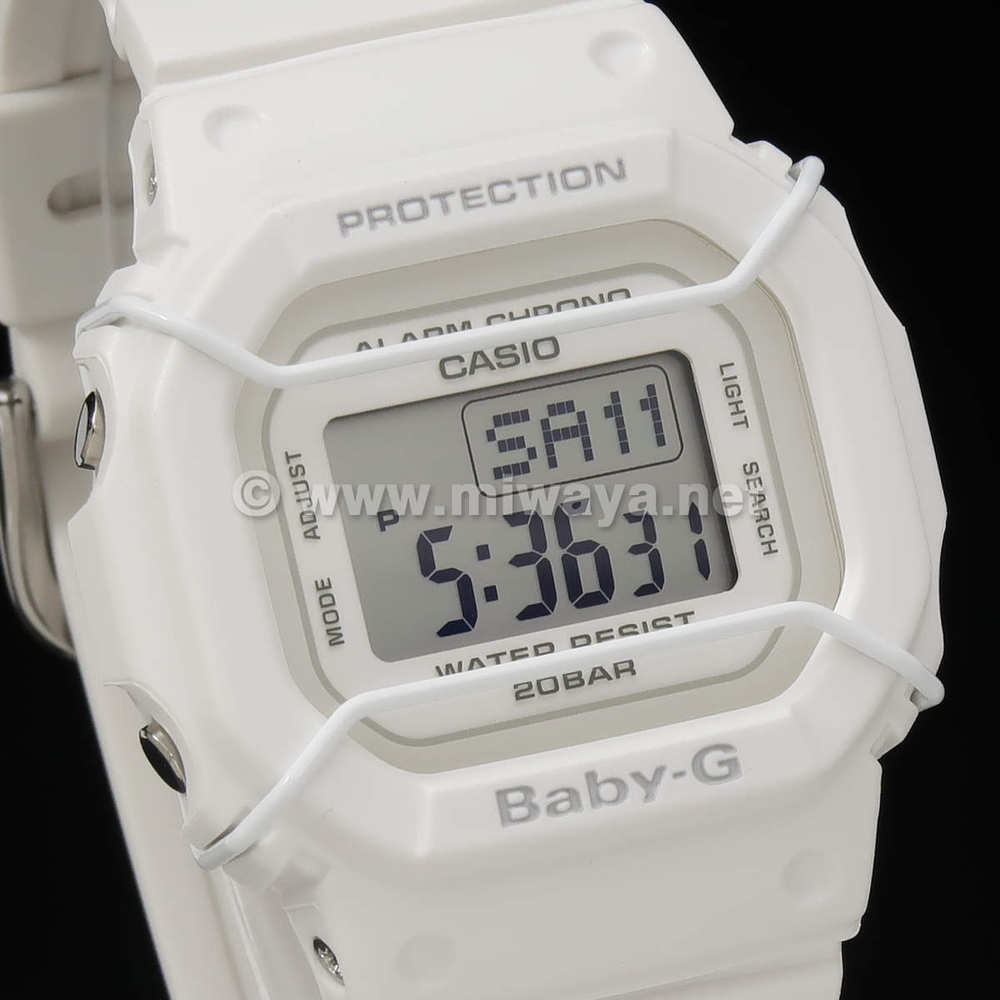 稼働 CASIO baby-G BGD-501 レディース クオーツ ホワイト - 腕時計