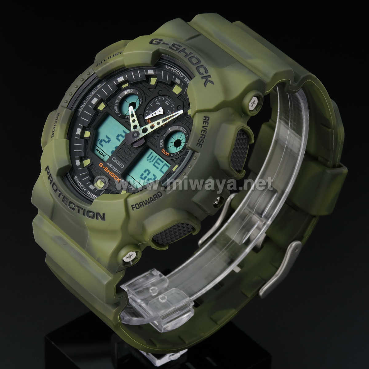 【美品】Gショック 迷彩 カモ GA-100CM-5AJF