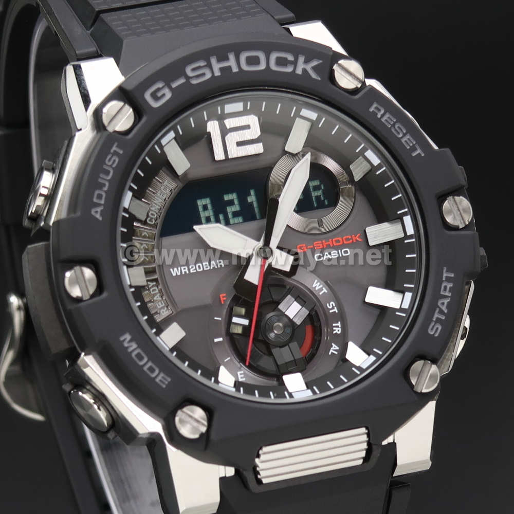 カシオ G-SHOCK GST-B300 Series 保証期間中(2022.12) GST-B300B-5AJR 箱 保証書 バンド×2 SS メンズ時計 グレー 美品