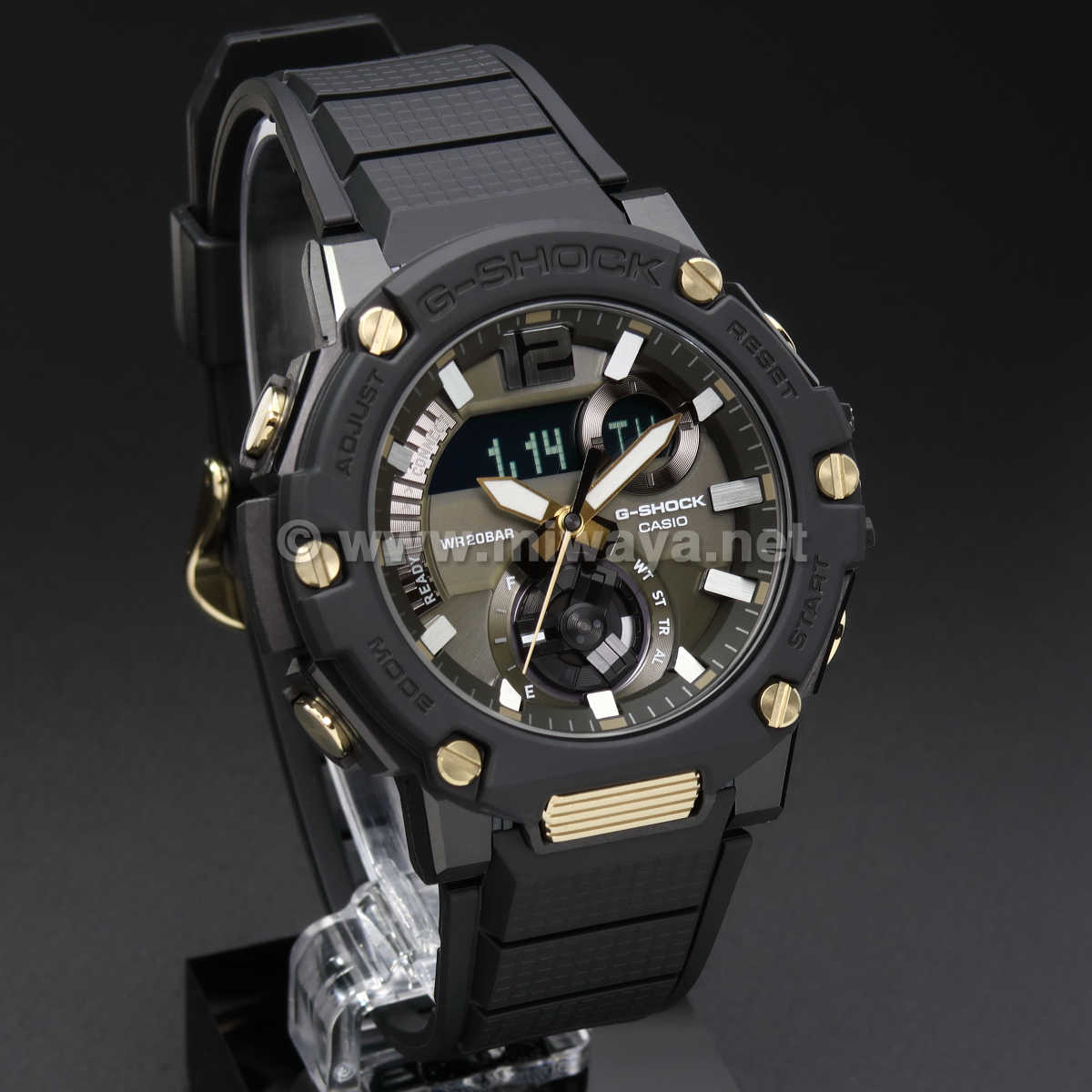 カシオ G-SHOCK GST-B300 Series 保証期間中(2022.12) GST-B300B-5AJR 箱 保証書 バンド×2 SS メンズ時計 グレー 美品