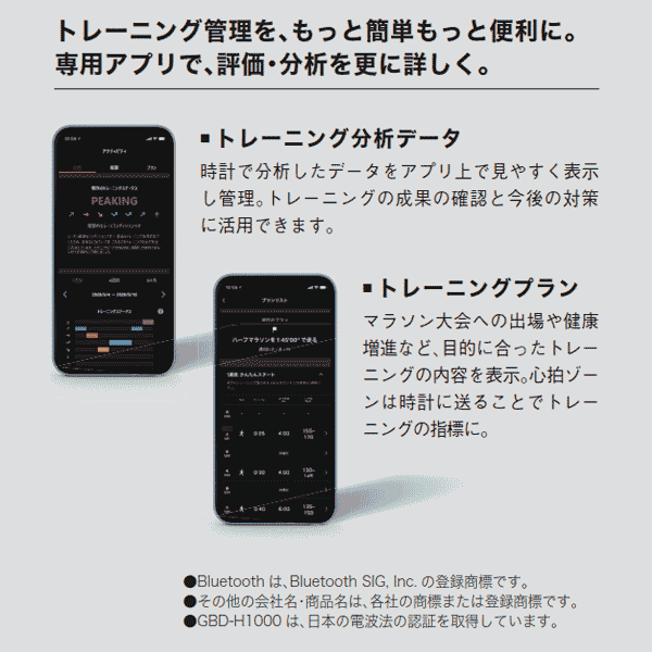トレーニング管理を、もっと簡単もっと便利に。専用アプリで、評価・分析を更に詳しく。